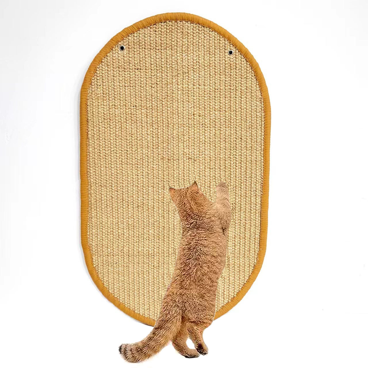 Customizable Oval Sisal Cat Scratcher: Natural Fiber, Tailored Shape, and Earth-Friendly