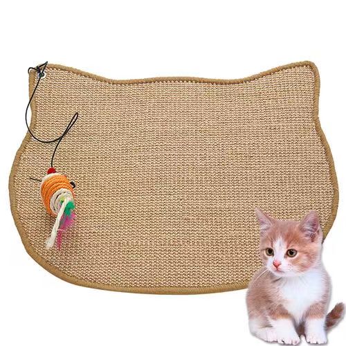 Cat Head-Shaped Sisal Scratcher: Natural Fiber, Customizable Design, Safe, Durable, and Claw-Resistant