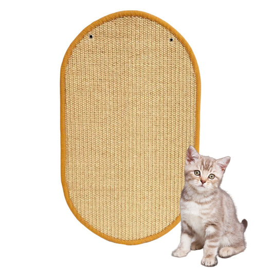 Customizable Oval Sisal Cat Scratcher: Natural Fiber, Tailored Shape, and Earth-Friendly